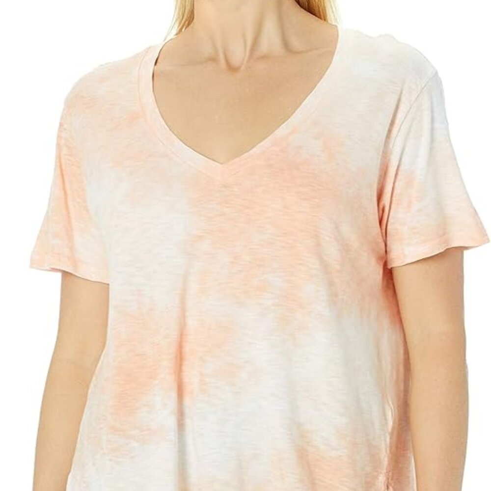 Michael Stars Women's Rosie Tie Dye V-Neck Boyfriend Tee - one Size